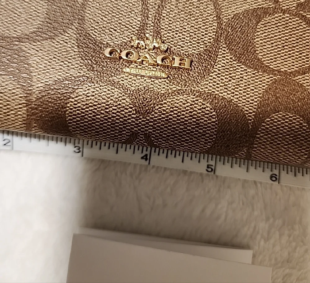 Coach Tan and Brown Signature Wristlet - Picture 2 of 7